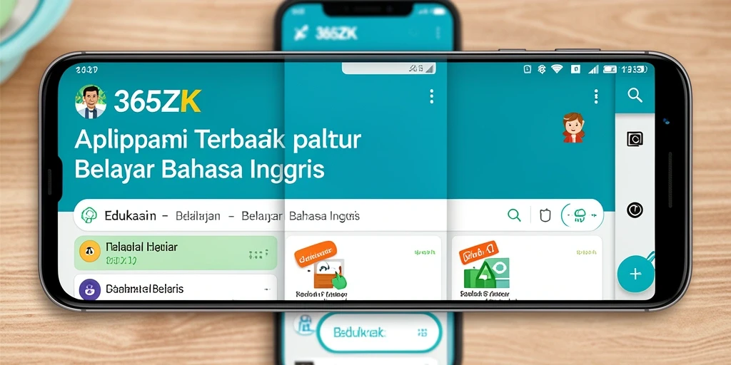 Antarmuka user-friendly aplikasi Belajar Bahasa Inggris 365ZK.