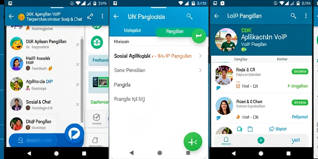 Tampilan utama aplikasi DKK dengan fitur VoIP Panggilan.