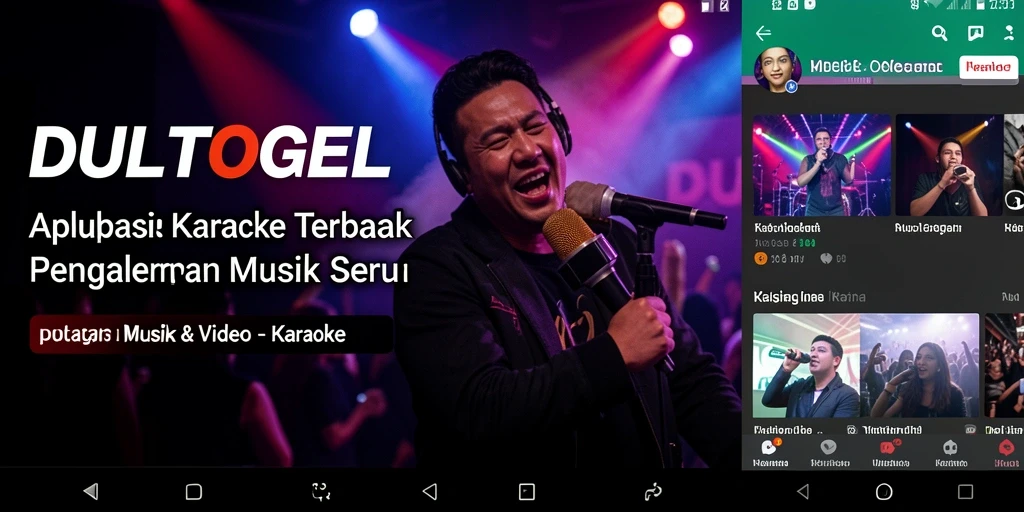 Tampilan antarmuka DULTOGEL yang menarik untuk karaoke.