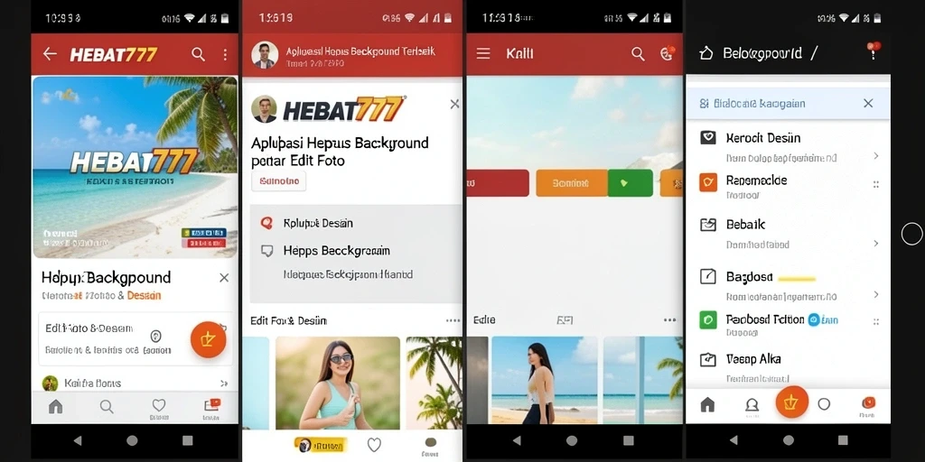 Antarmuka HEBAT777 yang sederhana untuk menghapus background foto.