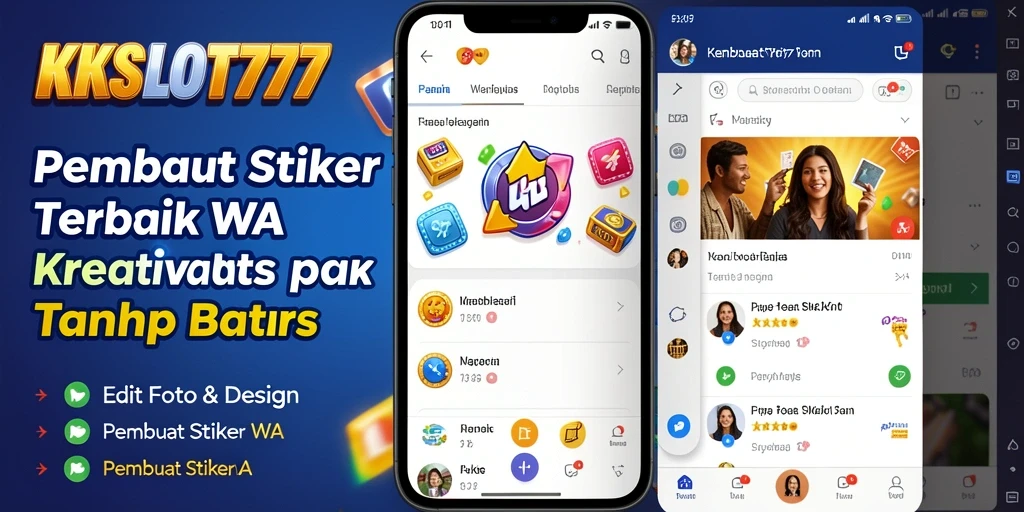 Antarmuka KKSLOT777 yang intuitif untuk membuat stiker WA.