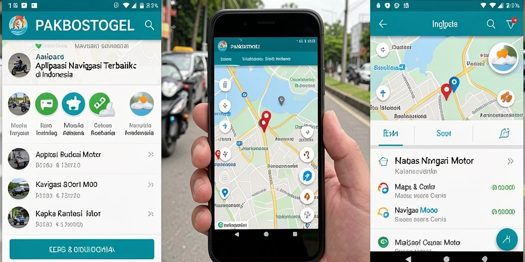 Antarmuka PAKBOSTOGEL yang sederhana dan informatif untuk navigasi motor.