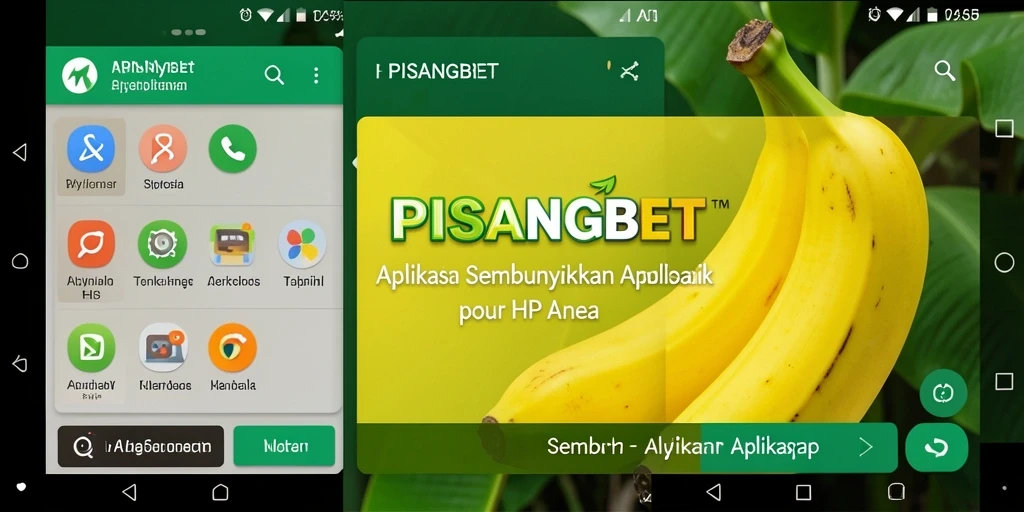 Tampilan antarmuka PISANGBET yang intuitif untuk menyembunyikan aplikasi.