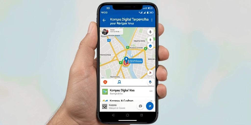 Antarmuka kompas digital WOW33 yang intuitif dan informatif.