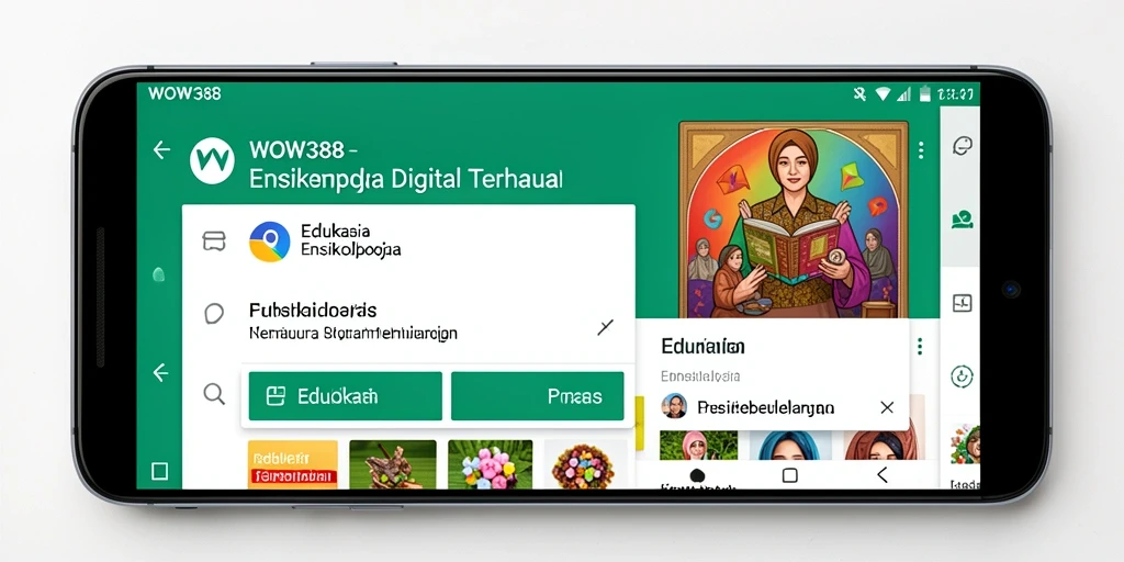 Antarmuka user-friendly aplikasi Ensiklopedia WOW388.